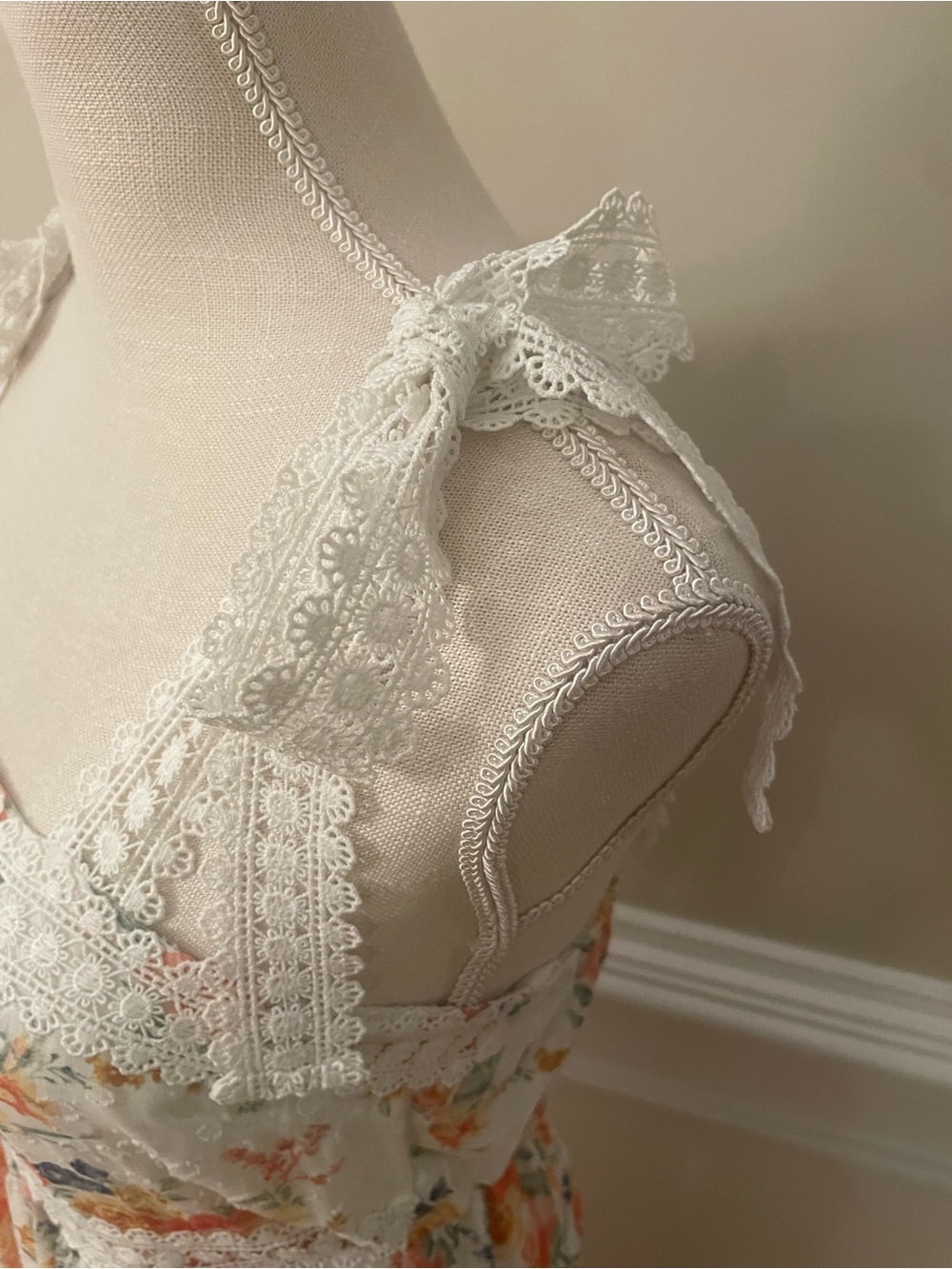 By The River Secret Rose Garden Midi Floral Tiered Sun Dress Size Medium - Picture 10 of 13